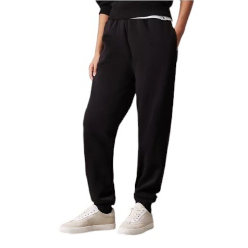 Calvin Klein Jeans Black Womens Joggers Side Pocket Size XL